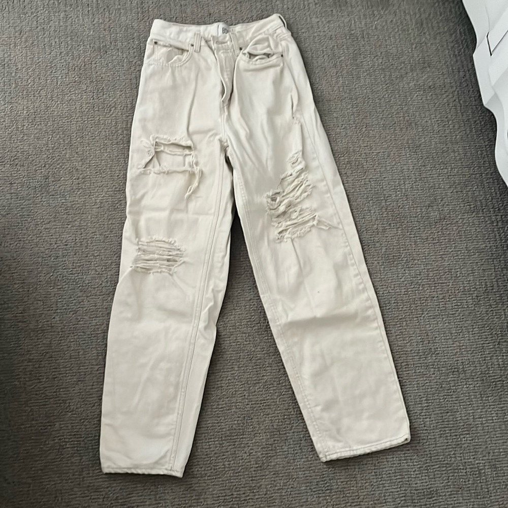 BDG Ripped Cream Jeans